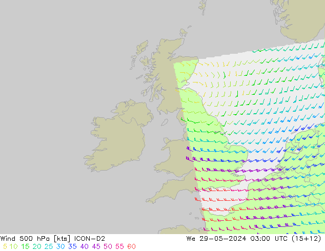 Wind 500 hPa ICON-D2 We 29.05.2024 03 UTC