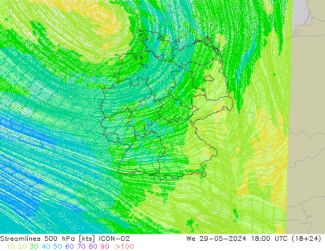  500 hPa ICON-D2  29.05.2024 18 UTC