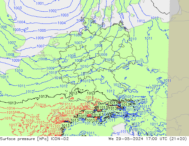      ICON-D2  29.05.2024 17 UTC