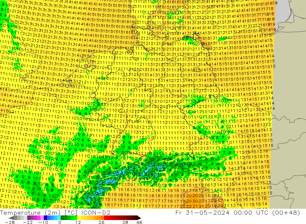     ICON-D2  31.05.2024 00 UTC