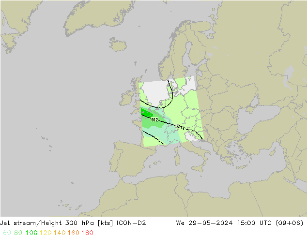 Jet Akımları ICON-D2 Çar 29.05.2024 15 UTC