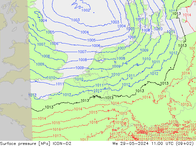      ICON-D2  29.05.2024 11 UTC