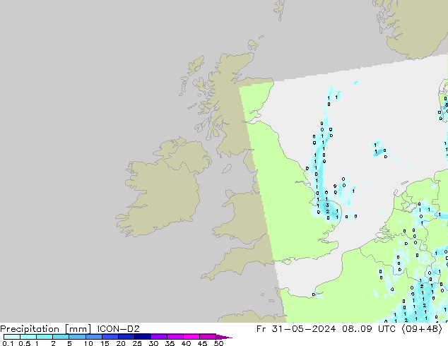 opad ICON-D2 pt. 31.05.2024 09 UTC