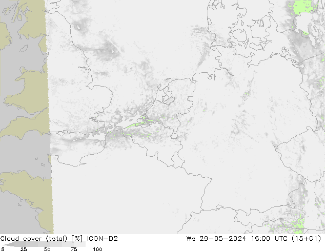 云 (总) ICON-D2 星期三 29.05.2024 16 UTC