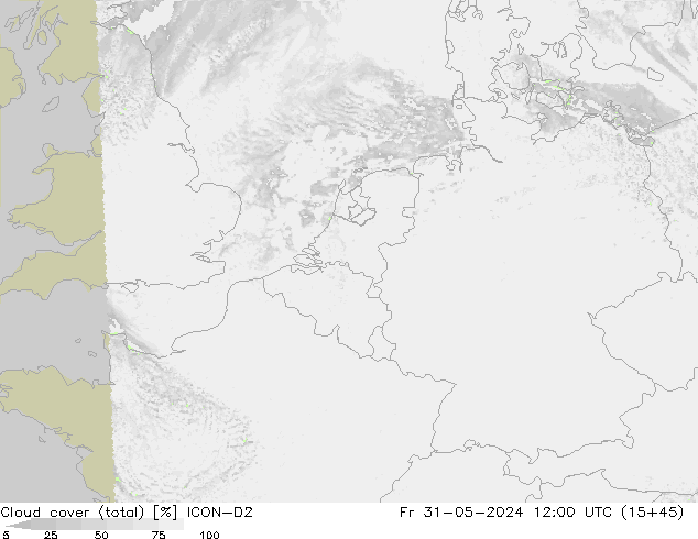 Bulutlar (toplam) ICON-D2 Cu 31.05.2024 12 UTC