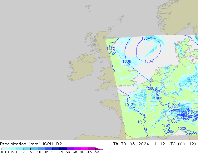 opad ICON-D2 czw. 30.05.2024 12 UTC