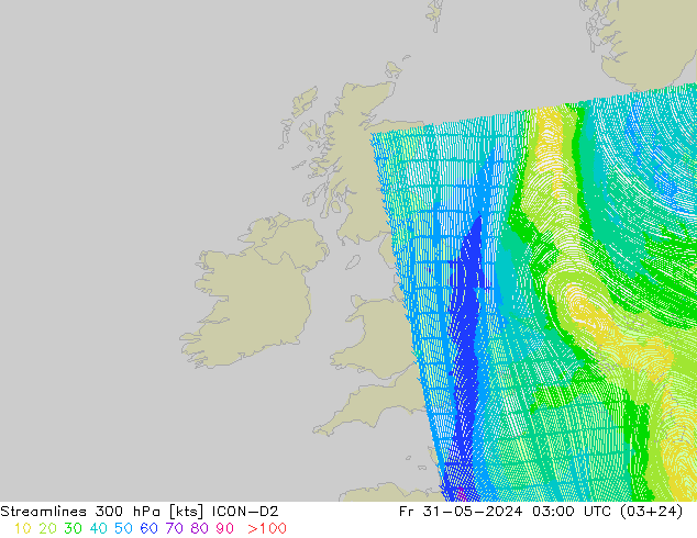  300 hPa ICON-D2  31.05.2024 03 UTC