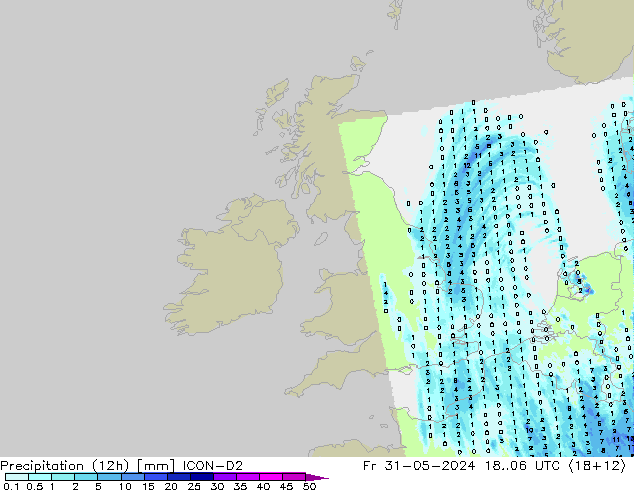 Nied. akkumuliert (12Std) ICON-D2 Fr 31.05.2024 06 UTC