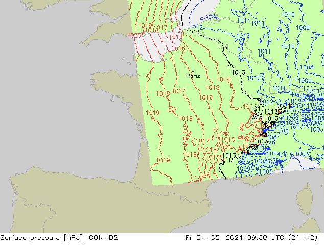      ICON-D2  31.05.2024 09 UTC