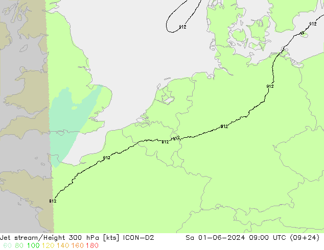 Jet Akımları ICON-D2 Cts 01.06.2024 09 UTC