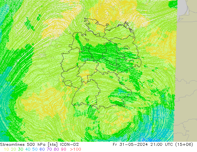  500 hPa ICON-D2  31.05.2024 21 UTC