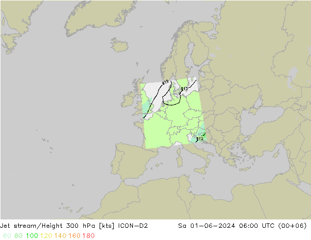 Jet Akımları ICON-D2 Cts 01.06.2024 06 UTC