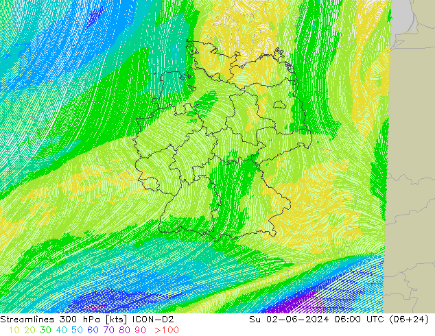  300 hPa ICON-D2  02.06.2024 06 UTC