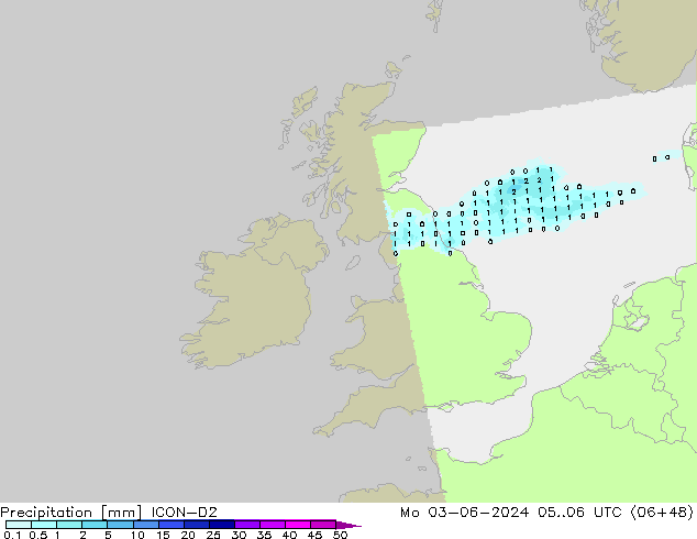 precipitação ICON-D2 Seg 03.06.2024 06 UTC