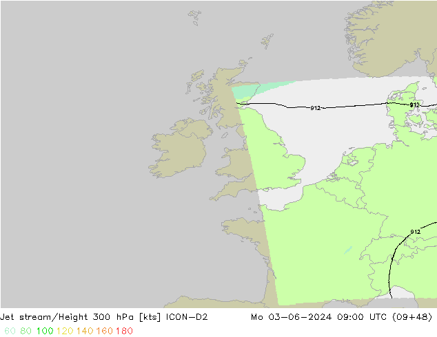 Straalstroom ICON-D2 ma 03.06.2024 09 UTC