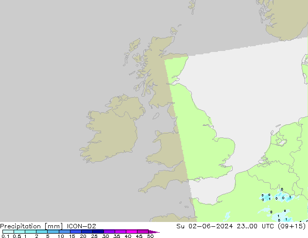 Precipitación ICON-D2 dom 02.06.2024 00 UTC