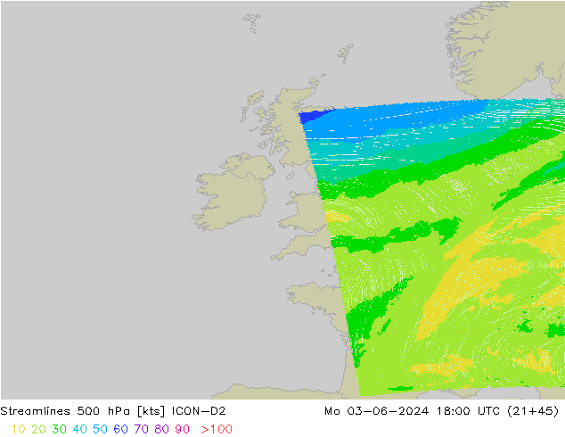 ветер 500 гПа ICON-D2 пн 03.06.2024 18 UTC