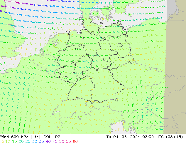  500 hPa ICON-D2  04.06.2024 03 UTC