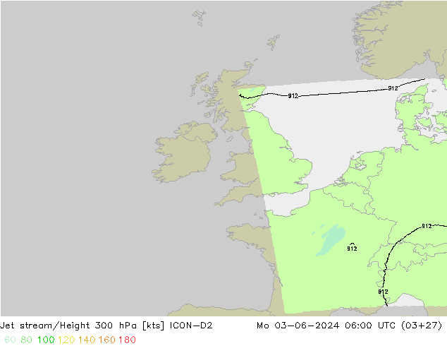 Jet Akımları ICON-D2 Pzt 03.06.2024 06 UTC