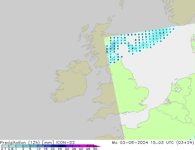 Precipitação (12h) ICON-D2 Seg 03.06.2024 03 UTC