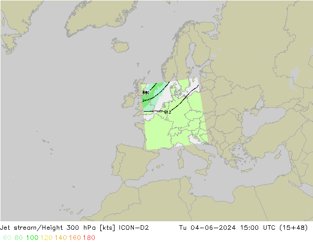 Straalstroom ICON-D2 di 04.06.2024 15 UTC