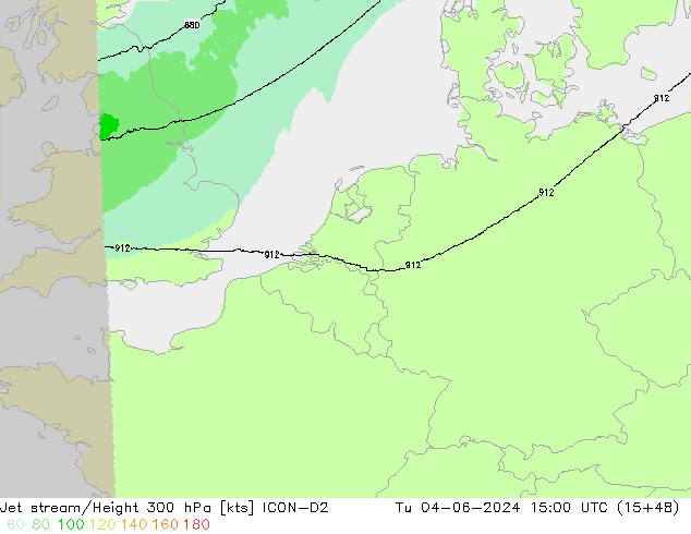 Corrente a getto ICON-D2 mar 04.06.2024 15 UTC