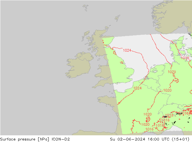 ciśnienie ICON-D2 nie. 02.06.2024 16 UTC