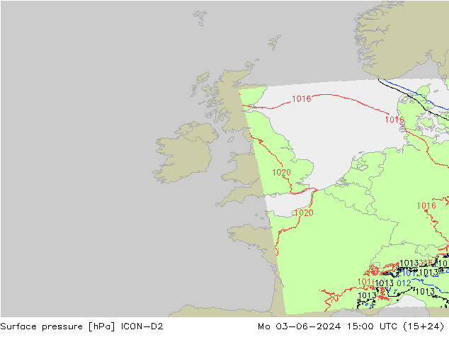 pression de l'air ICON-D2 lun 03.06.2024 15 UTC