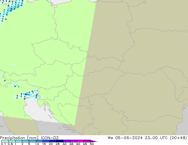 Precipitación ICON-D2 mié 05.06.2024 00 UTC