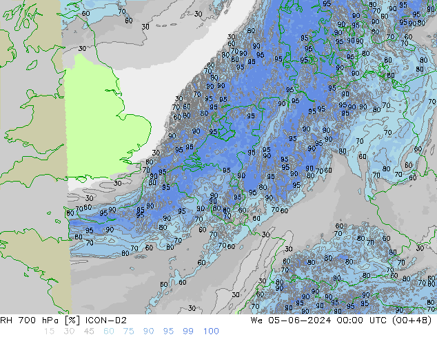 RH 700 hPa ICON-D2 We 05.06.2024 00 UTC