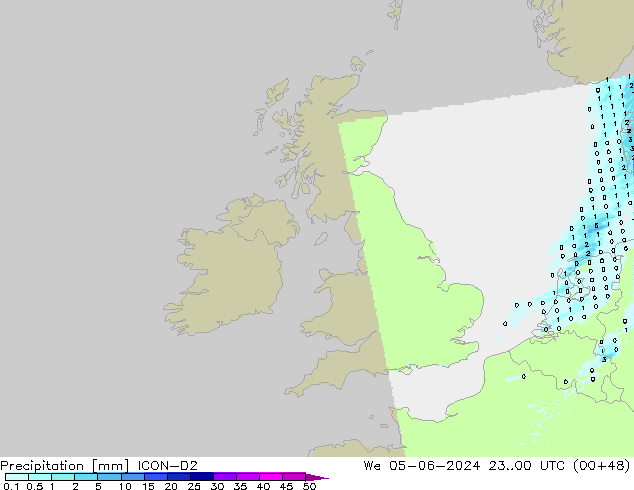 Yağış ICON-D2 Çar 05.06.2024 00 UTC