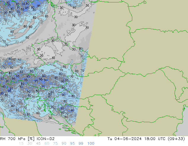 RH 700 hPa ICON-D2 Ter 04.06.2024 18 UTC