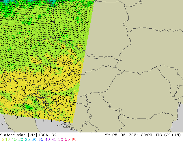  10 m ICON-D2  05.06.2024 09 UTC