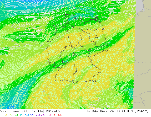  300 hPa ICON-D2  04.06.2024 00 UTC