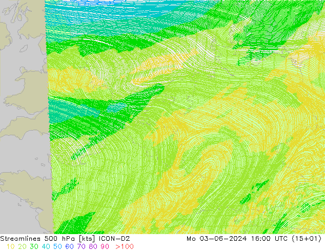 ветер 500 гПа ICON-D2 пн 03.06.2024 16 UTC