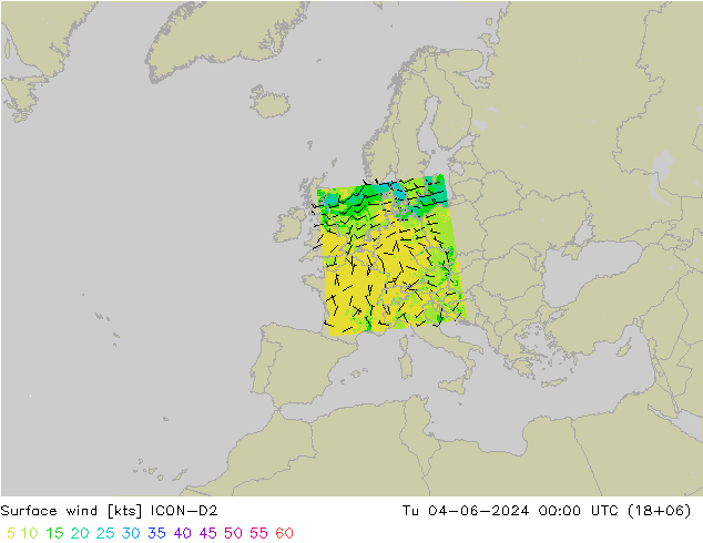  10 m ICON-D2  04.06.2024 00 UTC