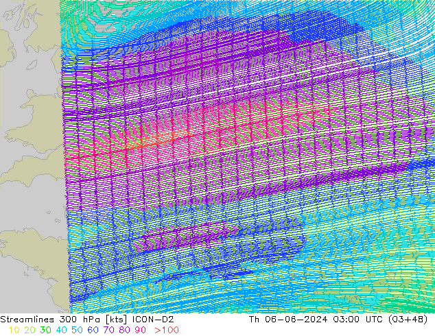 Rüzgar 300 hPa ICON-D2 Per 06.06.2024 03 UTC