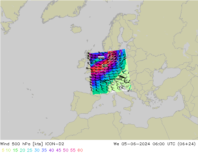  500 hPa ICON-D2  05.06.2024 06 UTC