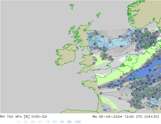 RH 700 hPa ICON-D2  05.06.2024 12 UTC