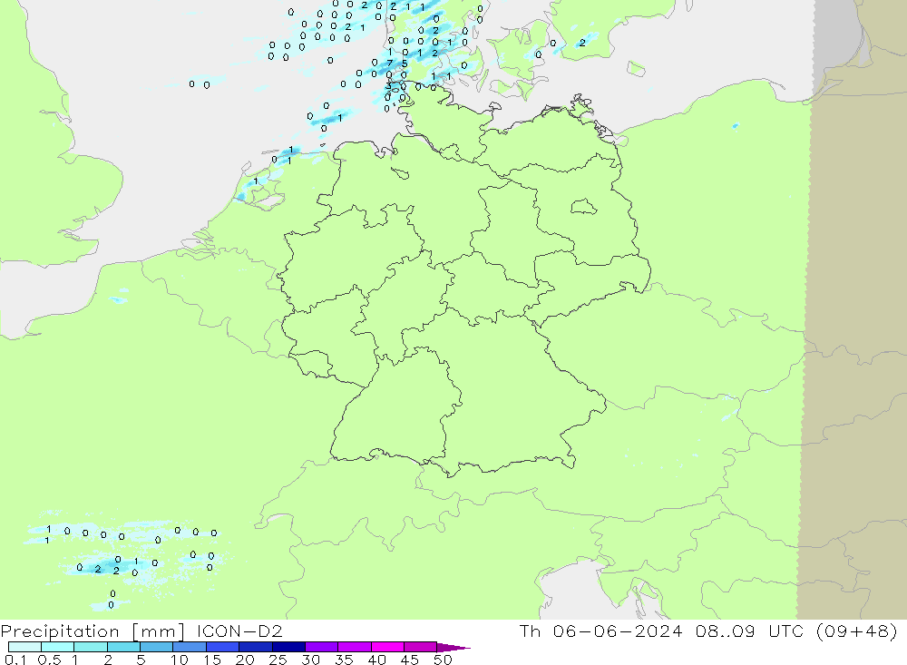 opad ICON-D2 czw. 06.06.2024 09 UTC