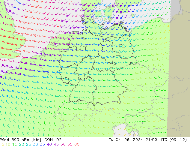  500 hPa ICON-D2  04.06.2024 21 UTC