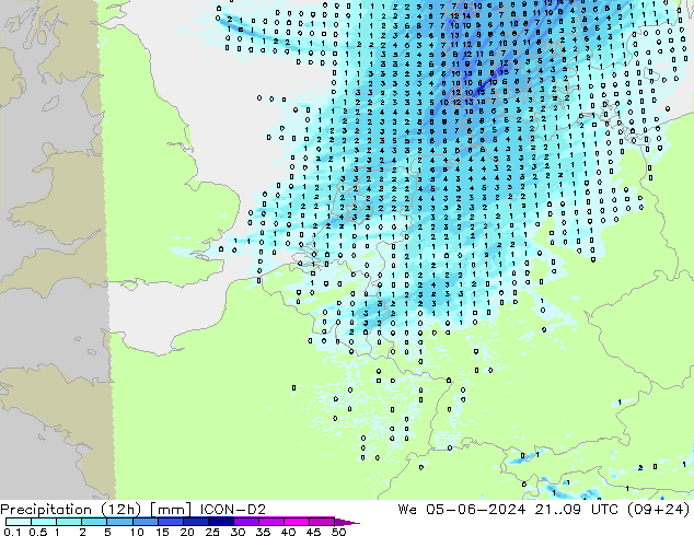 Precipitação (12h) ICON-D2 Qua 05.06.2024 09 UTC