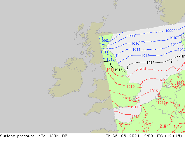 pression de l'air ICON-D2 jeu 06.06.2024 12 UTC