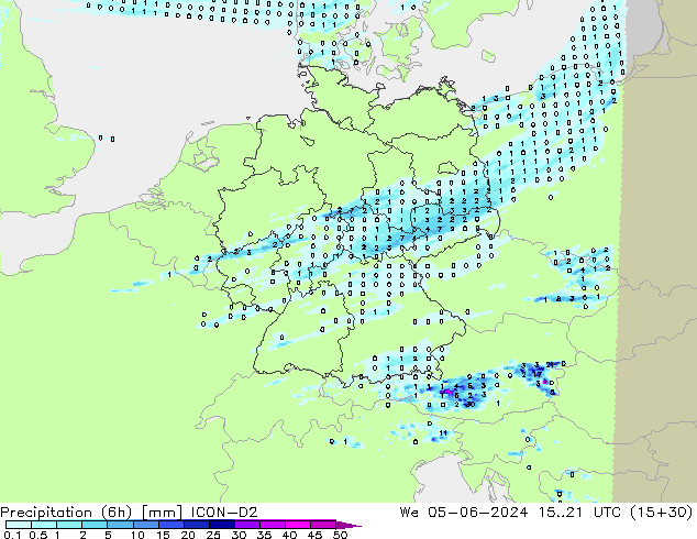 opad (6h) ICON-D2 śro. 05.06.2024 21 UTC