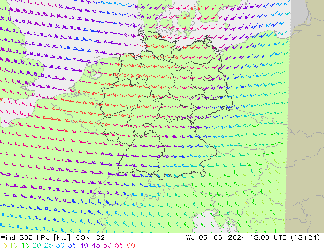 Wind 500 hPa ICON-D2 St 05.06.2024 15 UTC