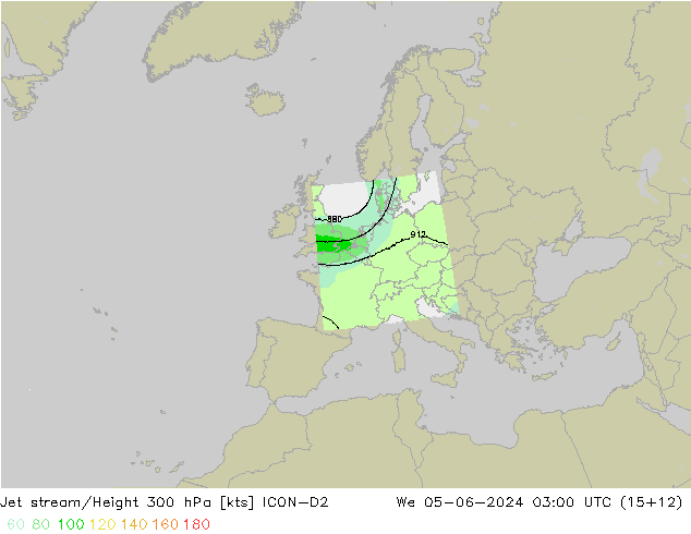 Courant-jet ICON-D2 mer 05.06.2024 03 UTC