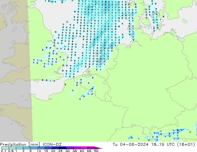 precipitação ICON-D2 Ter 04.06.2024 19 UTC