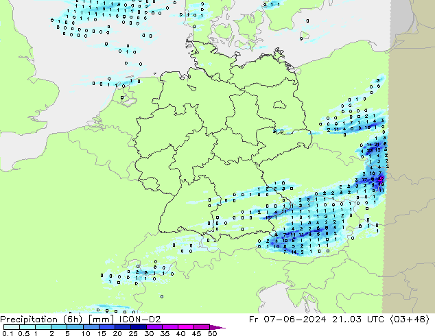 opad (6h) ICON-D2 pt. 07.06.2024 03 UTC