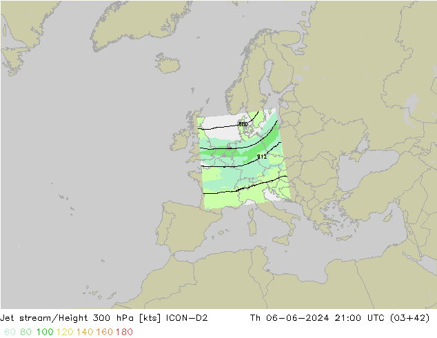 Straalstroom ICON-D2 do 06.06.2024 21 UTC