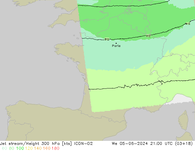 Straalstroom ICON-D2 wo 05.06.2024 21 UTC